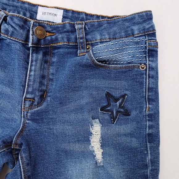 Girl's HUDSON Denim Stretchy Shorts sz 16 - Picture 6 of 8